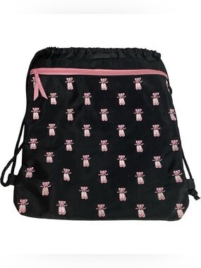 Horizon Dance Small Ballet Drawstring Backpack Bag w/ Pink Slippers Embroidered